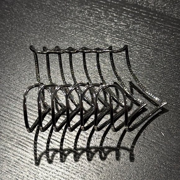 Verona Gunmetal Chevron Cuff Bracelet with Cubic Zirconia Stones - Picture 4 of 9